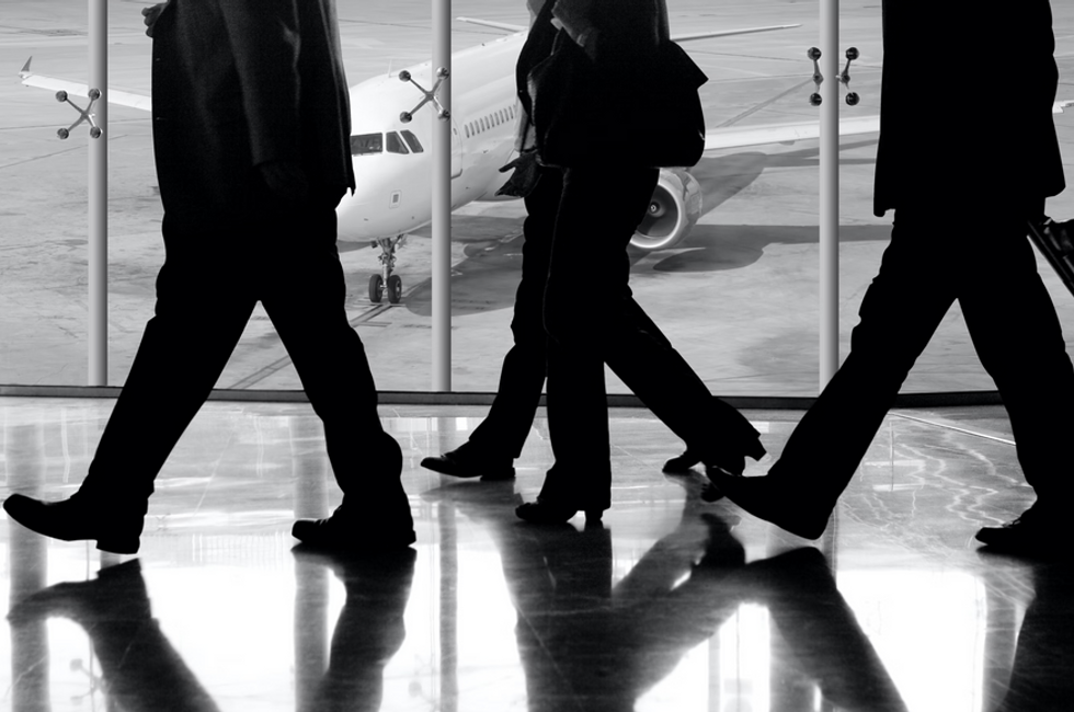 People walking at the airport